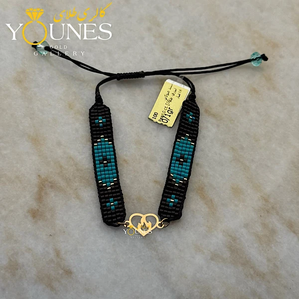 دستبند بند میوکی طرح آتش طلا